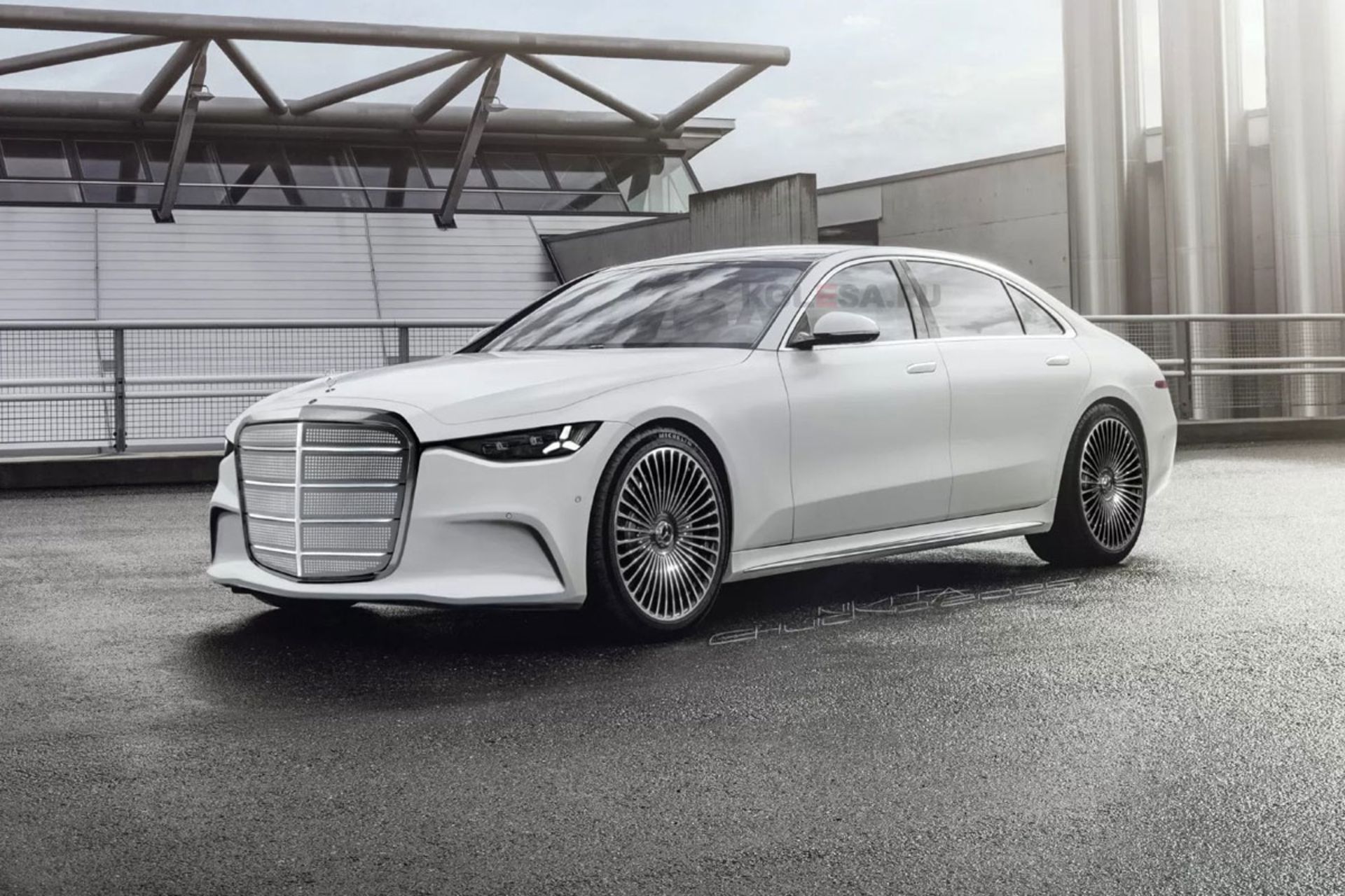 رندر مرسدس کلاس اس جدید