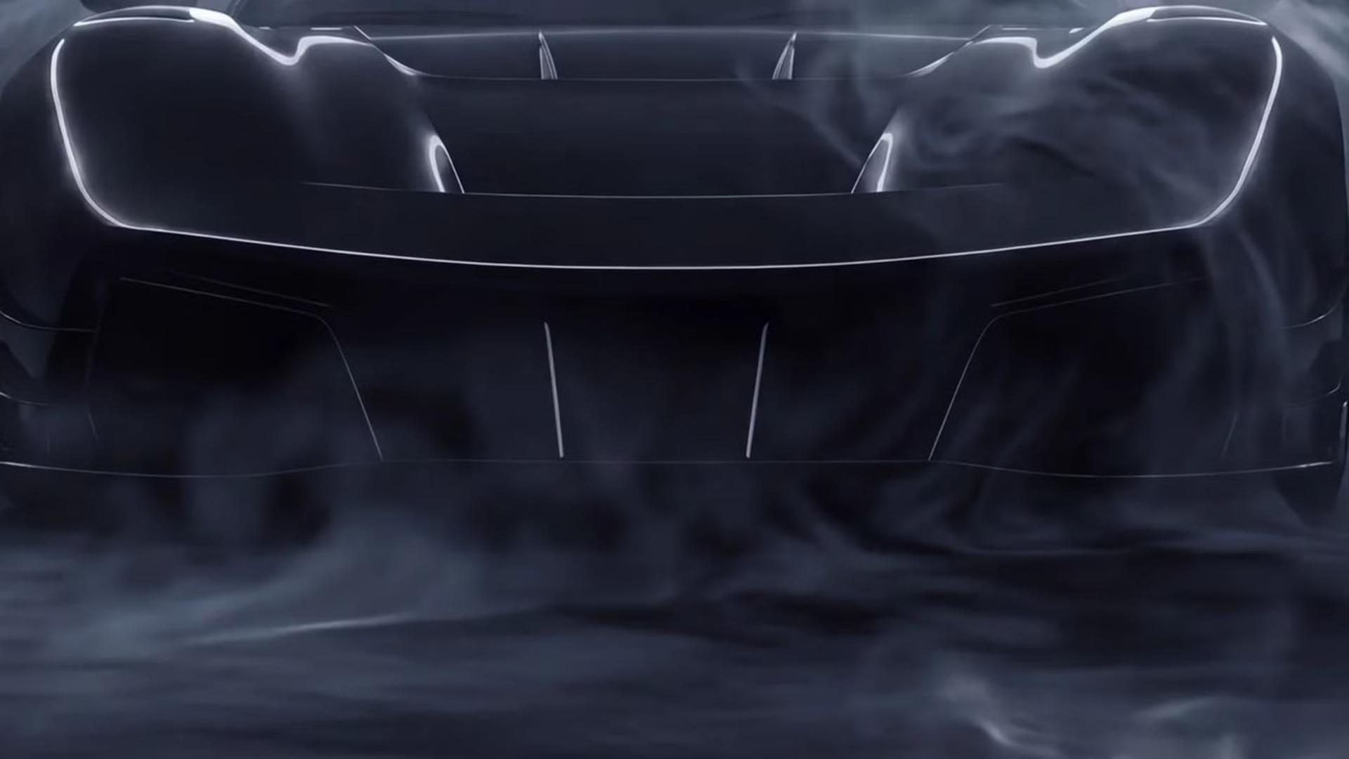 نمای جلوی خودروی هیولای جدید رضوانی (Rezvani Beast X) در میان دود