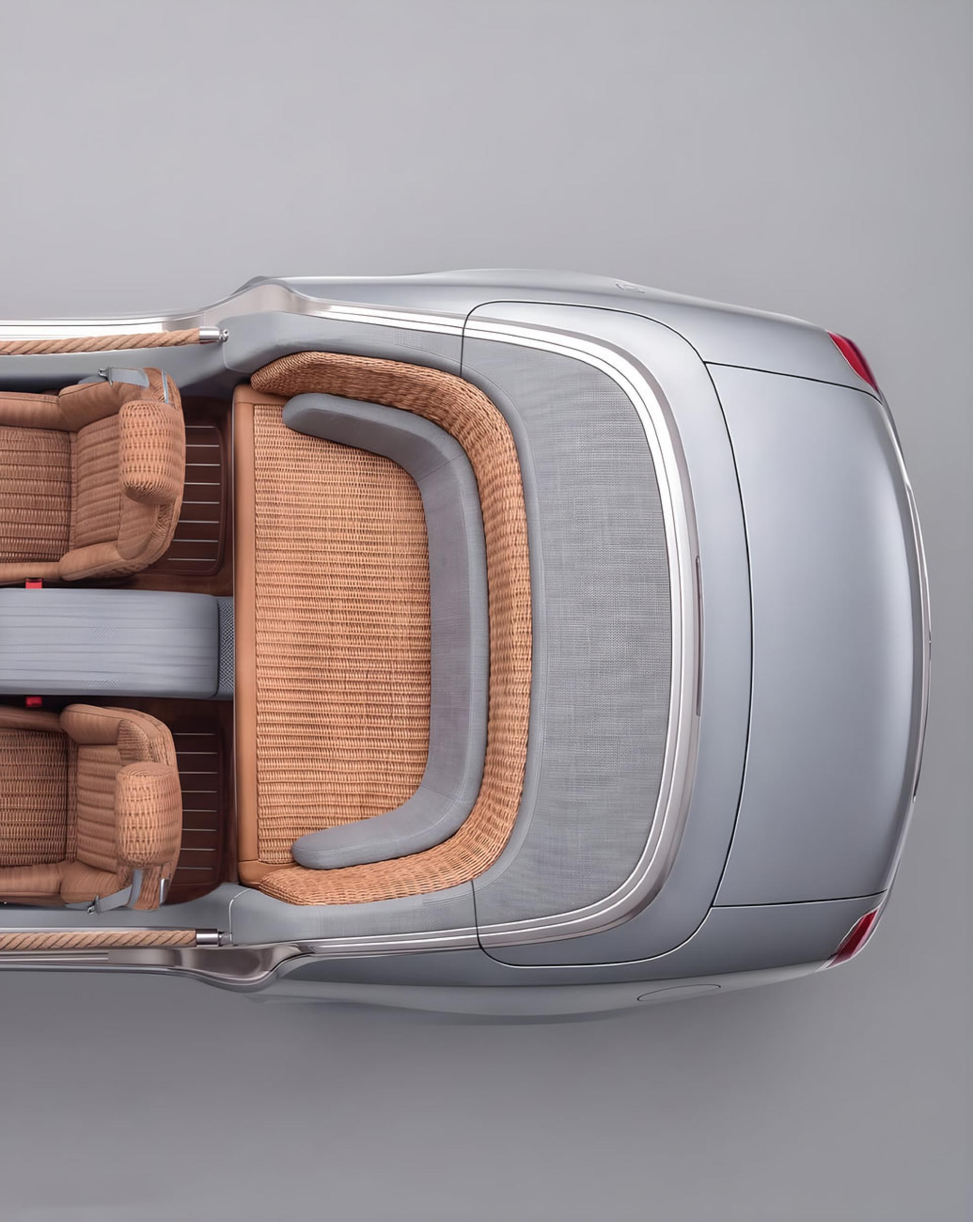 نمای از بالا از کابین باز خودروی رولزرویس وسپایر سولِی (Rolls-Royce Vispaur Soleil)