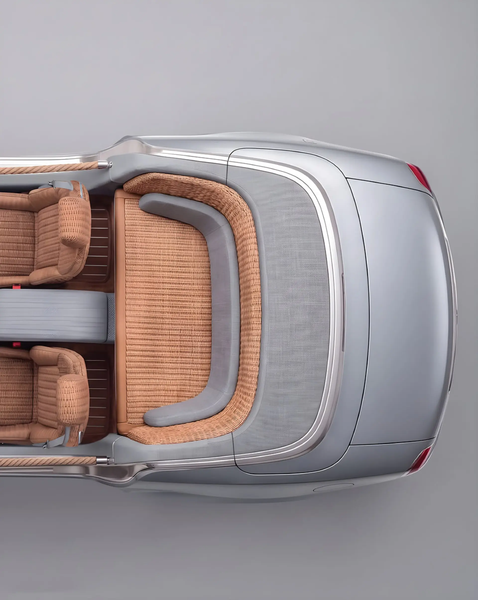 نمای از بالا از کابین باز خودروی رولزرویس وسپایر سولِی (Rolls-Royce Vispaur Soleil)