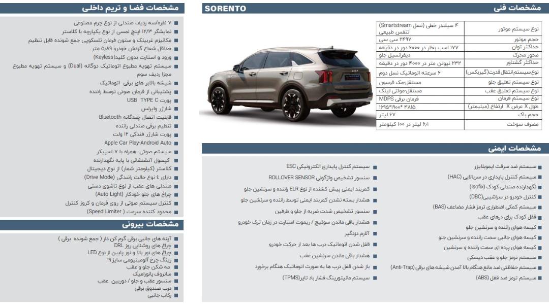 Sorento catalogue koosha khodro