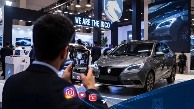 خودروی جدید شرکت ایران خودرو (IKCO) در غرفه نمایشگاه تهران