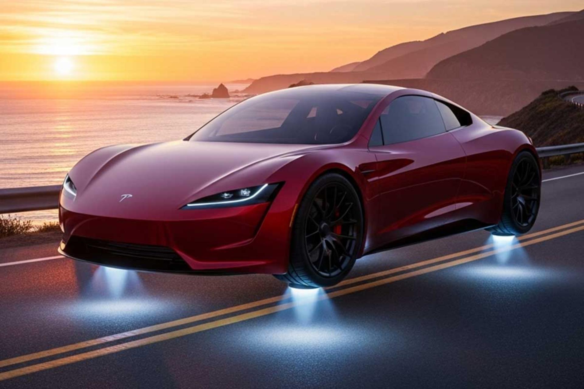 تسلا رودستر پرنده