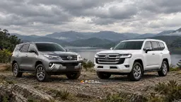 خودروهای تویوتا لندکروزر (Toyota Land Cruiser) و فورچونر در طبیعت
