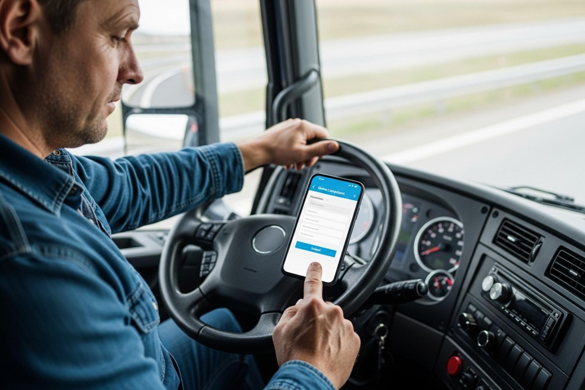 ثبت شکایت انلاین رانندگان کامیون