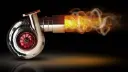 توربوشارژر (Turbocharger) با جریان هوای داغ و پر از دود در خروجی