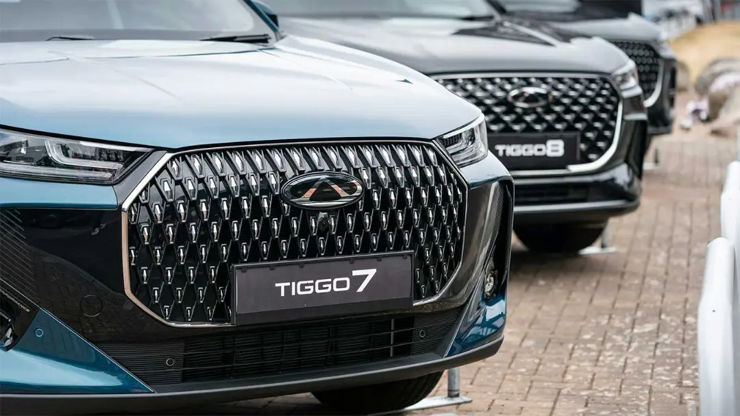 خودروهای چری (Chery) مدل تیگو ۷ (Tiggo 7) و تیگو ۸ (Tiggo 8) در نمایشگاه