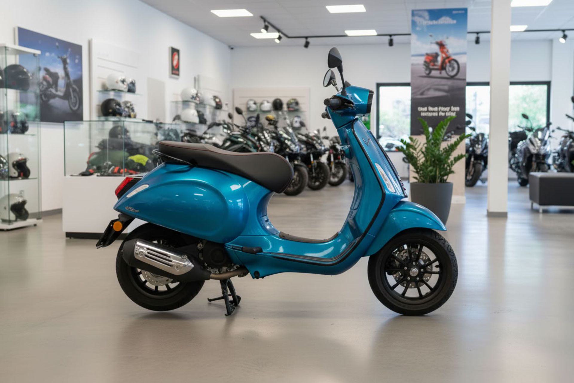 نمای جانبی موتورسیکلت وسپا پریماورا