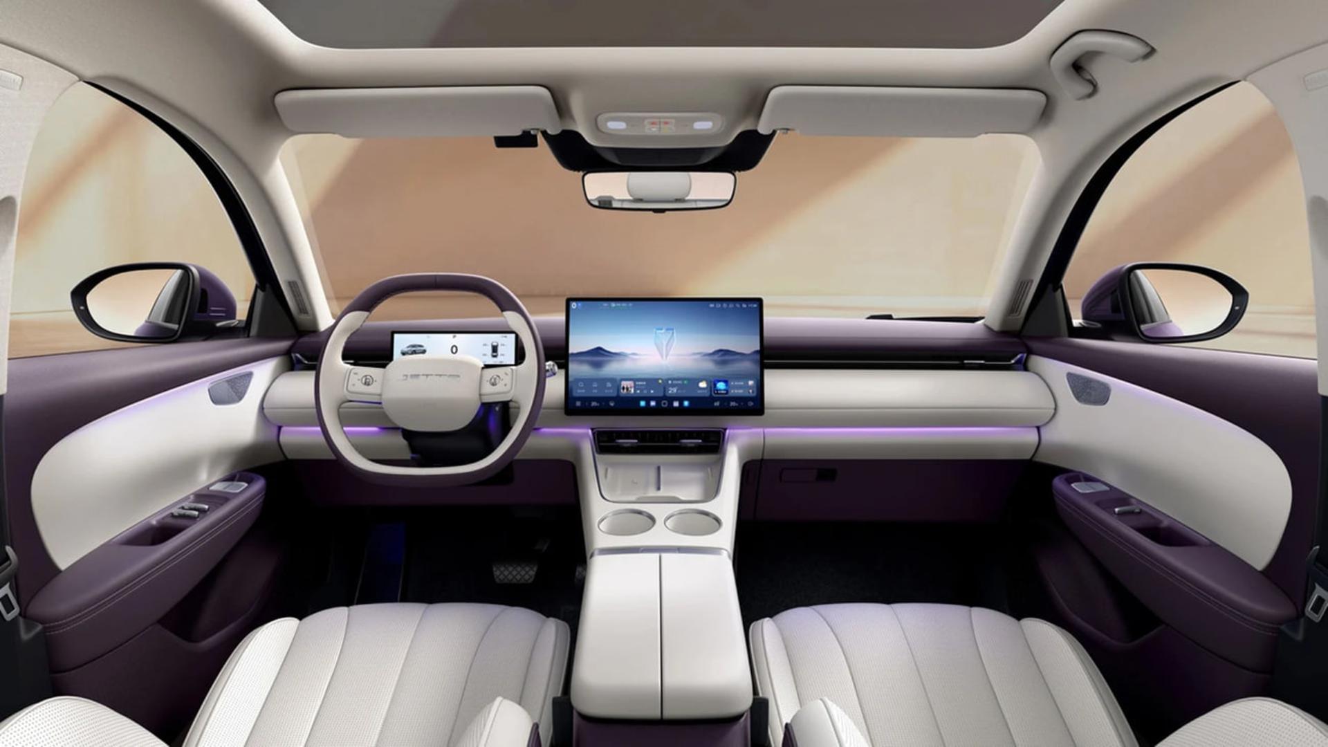 داشبورد و کابین خودروی برقی فولکس‌واگن (Volkswagen) با نمایشگر بزرگ دیجیتال