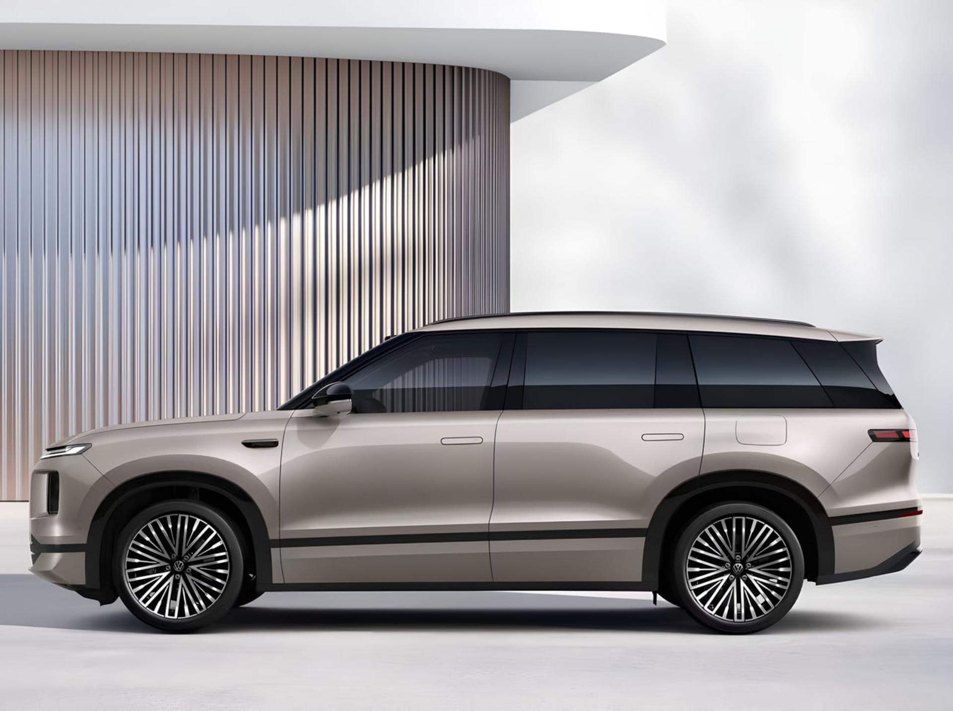 خودرو فولکس‌واگن (Volkswagen) مدل ID.ERA 9X با نمای جانبی در فضای مدرن