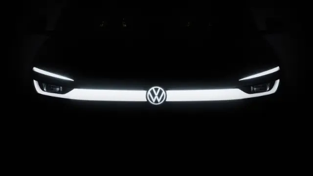نمای جلوی خودروی مفهومی فولکس‌واگن (Volkswagen) با نورپردازی خطی سفید