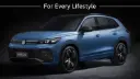 خودرو شاسی‌بلند فولکس‌واگن تیگوان L پرو (Volkswagen Tiguan L Pro) آبی رنگ در استودیو