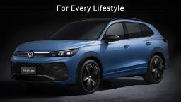 خودرو شاسی‌بلند فولکس‌واگن تیگوان L پرو (Volkswagen Tiguan L Pro) آبی رنگ در استودیو