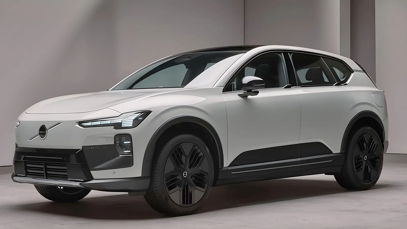 خودرو ولوو EX60 (Volvo EX60) مدل ۲۰۲۷ با رنگ سفید و طراحی مدرن