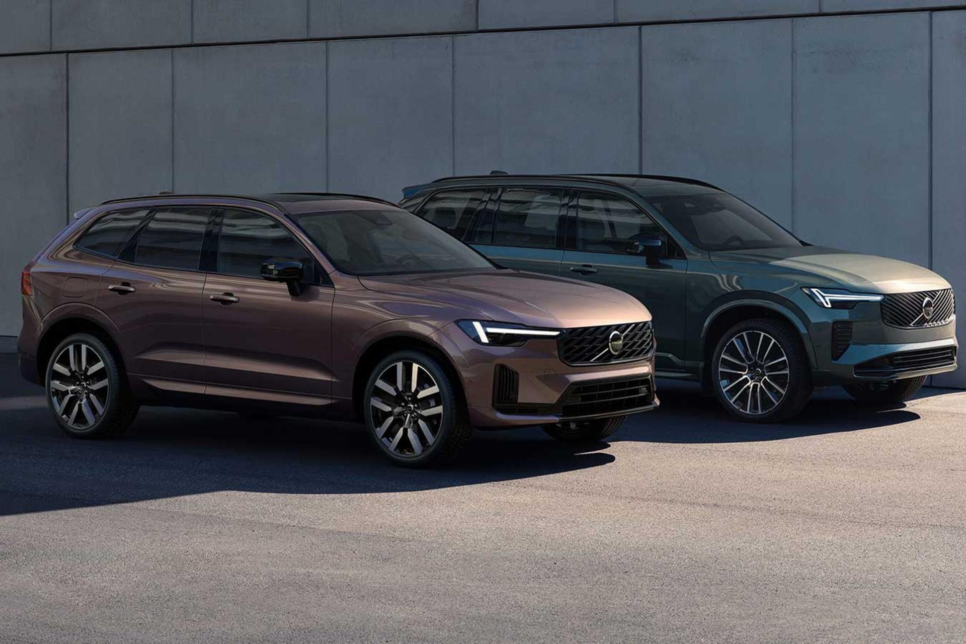 خودروهای ولوو (Volvo) مدل XC60 و XC90 با پیشرانه هیبریدی در فضای باز