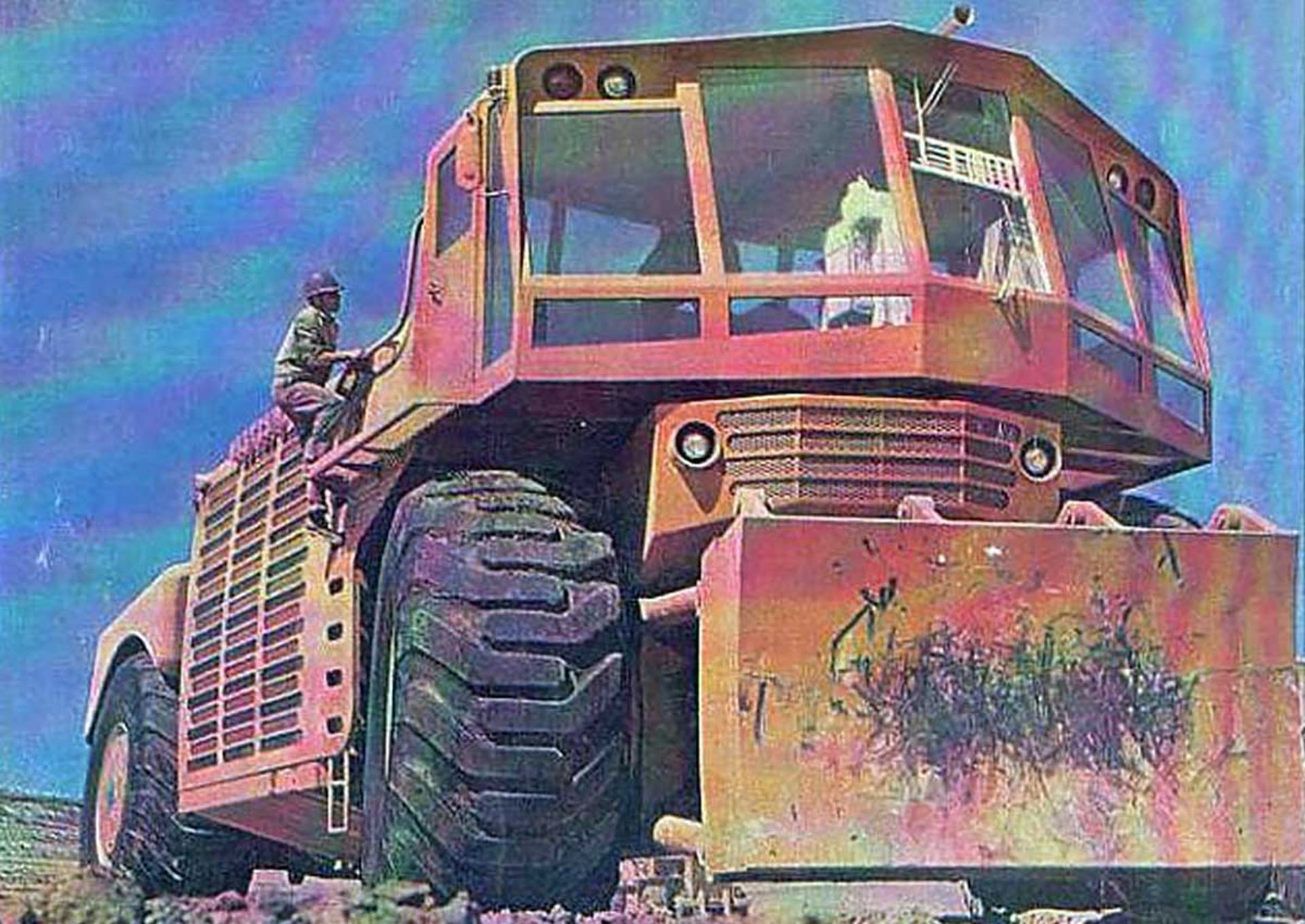 بزرگ‌ترین بلدوزر چرخ لاستیکی