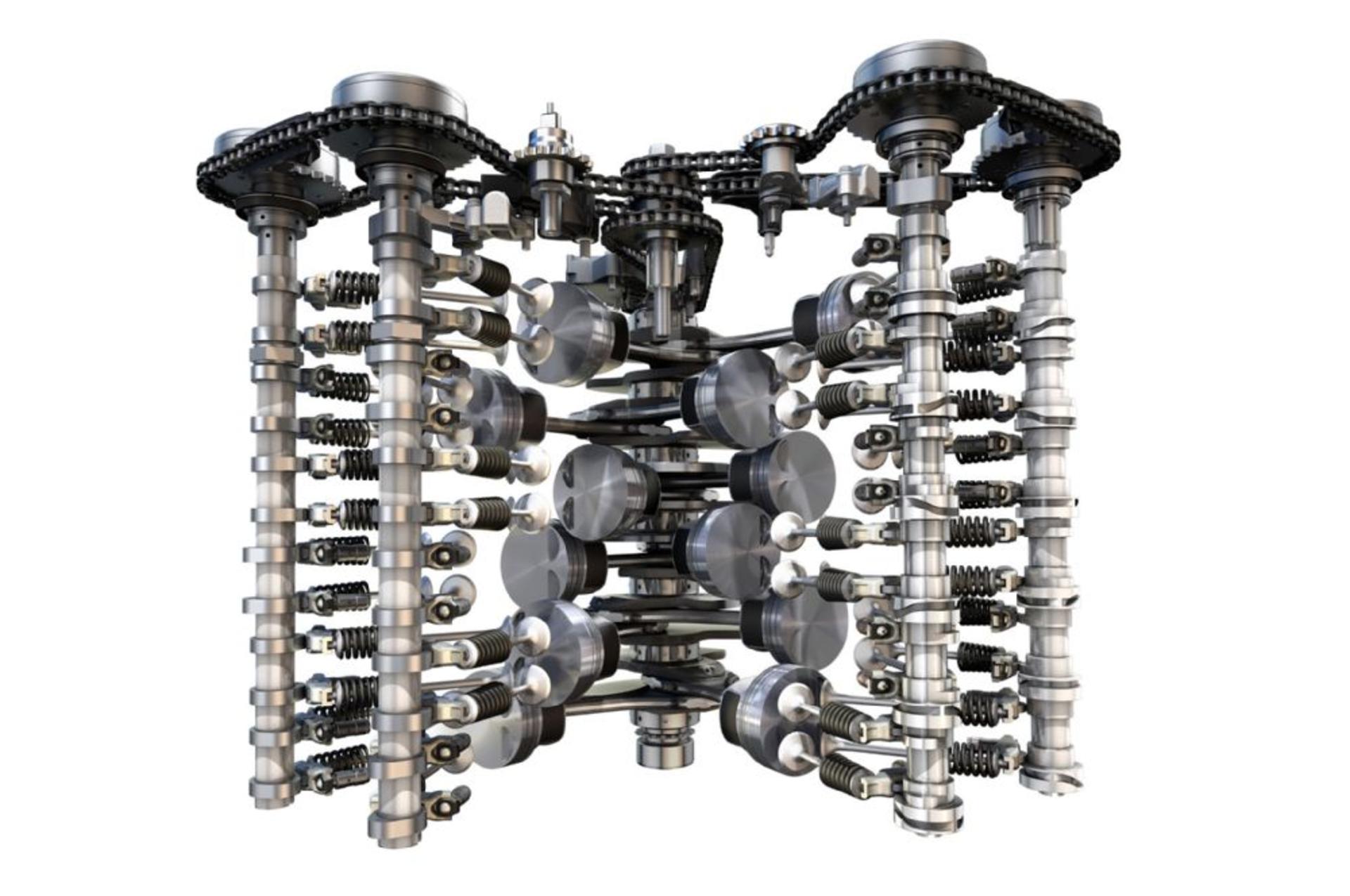 Volkswagen group W-12 engine cutaway
