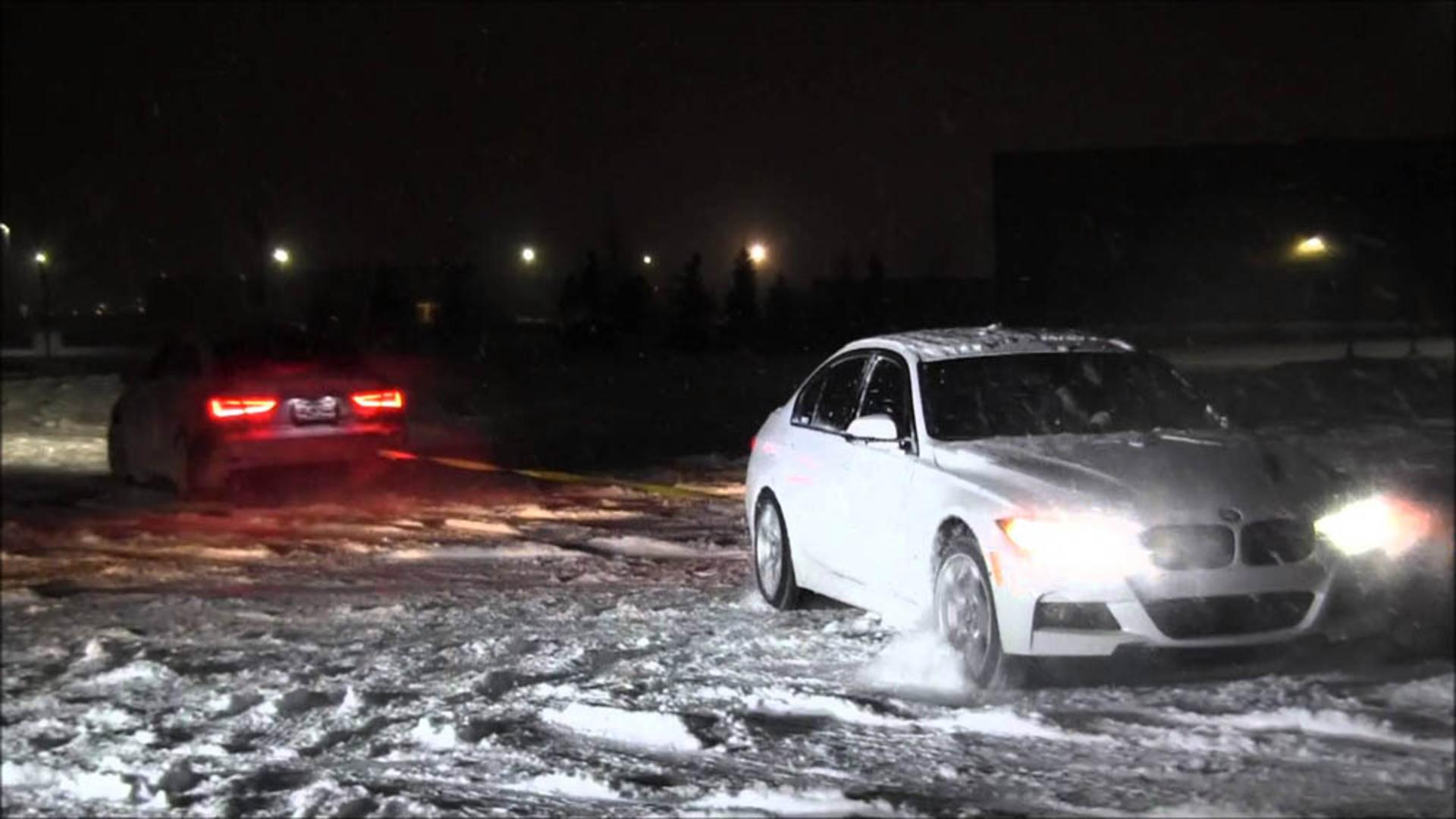 BMW Vs Audi Tug of War in Snow