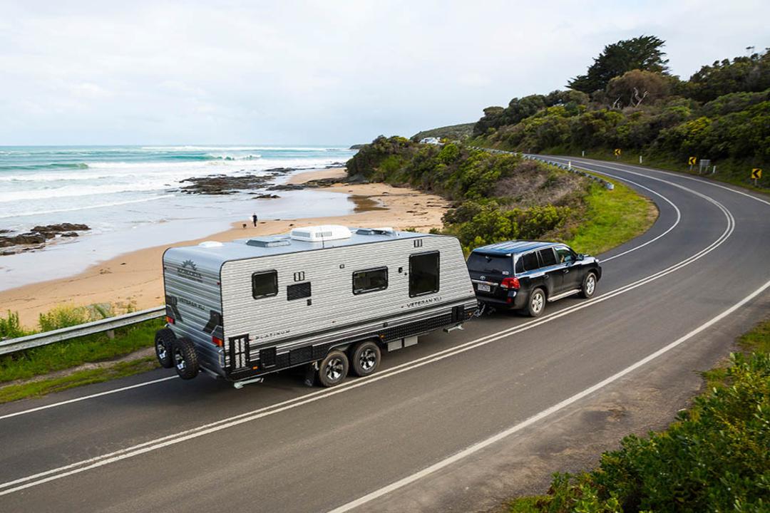 A-car-towing-a-caravan