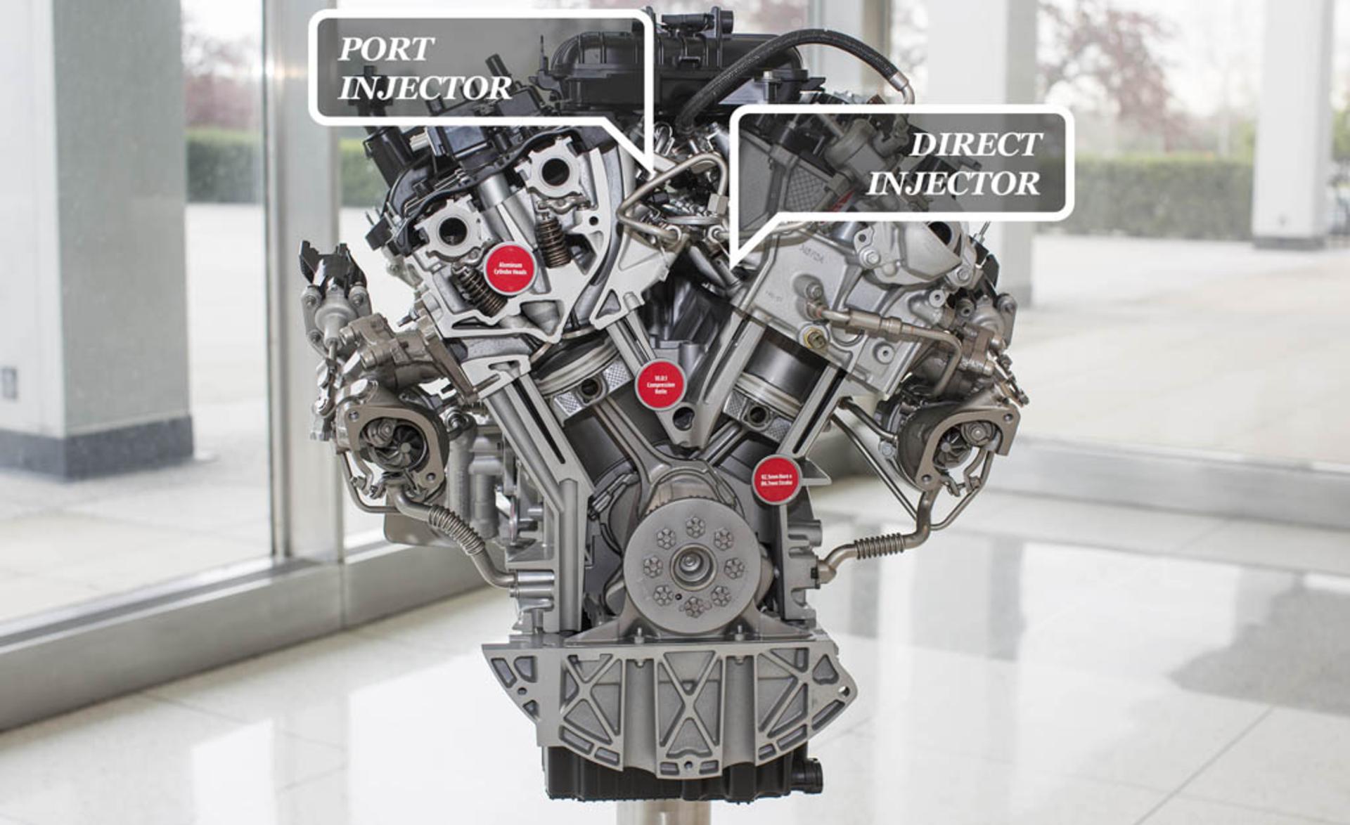 3.5 liter EcoBoost engine close up