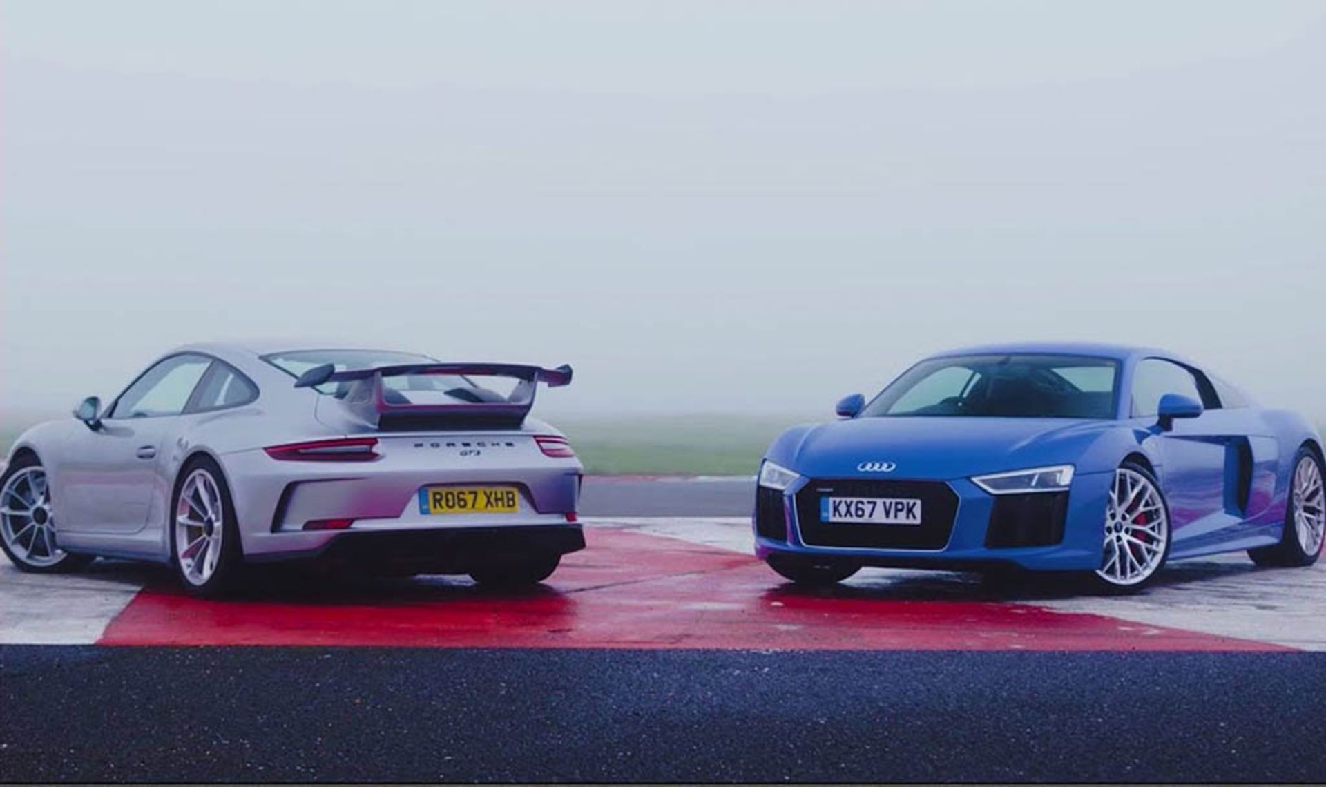 Audi R8 RWS vs Porsche 911 GT3