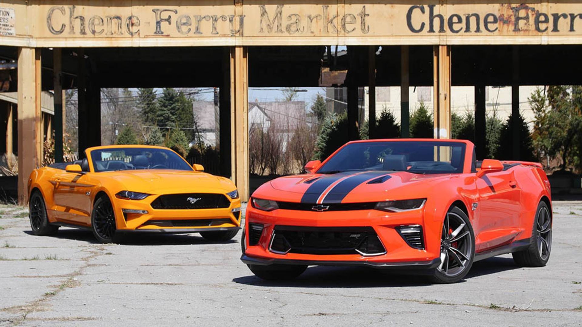 2 - chevy-camaro-ss-vs-ford-mustang-gt-top-down-tussle