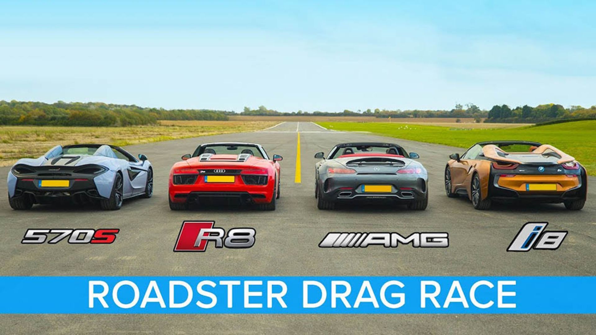 AMG GT C vs Audi R8 vs McLaren 570S vs BMW i8