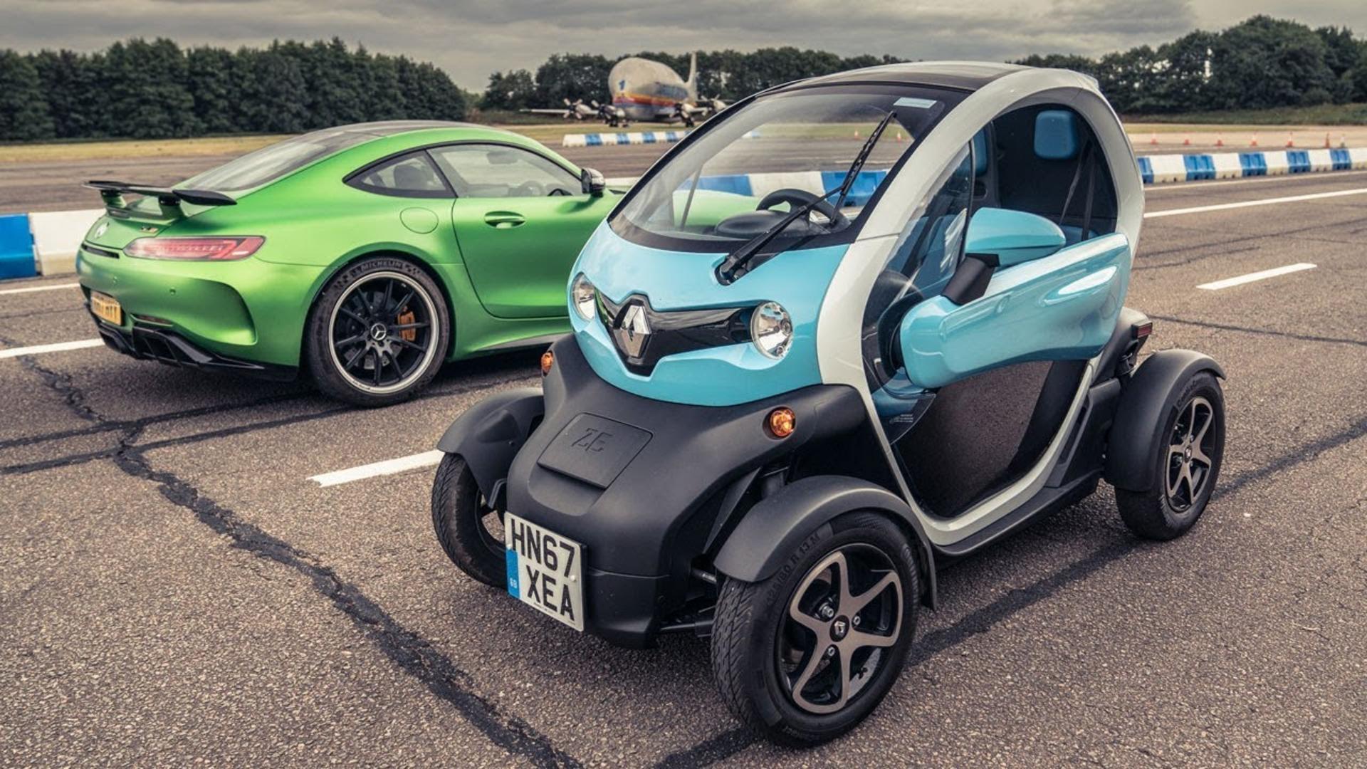 Mercedes-AMG GT R Drag Races Renault Twizy