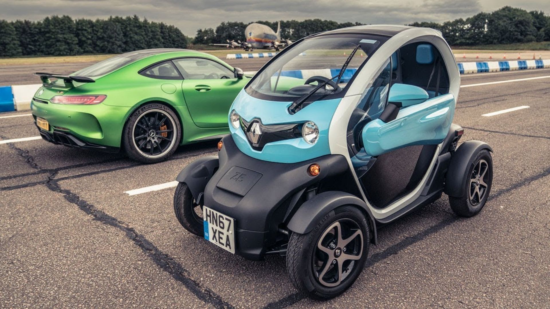 Mercedes-AMG GT R Drag Races Renault Twizy
