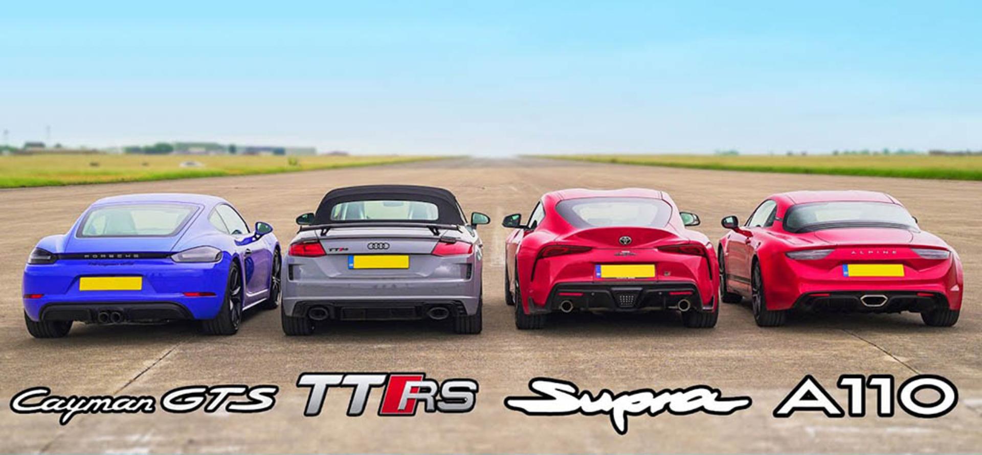 Supra vs Cayman GTS vs TT RS vs Alpine A110