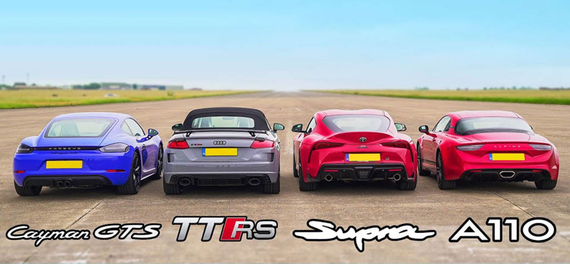 Supra vs Cayman GTS vs TT RS vs Alpine A110