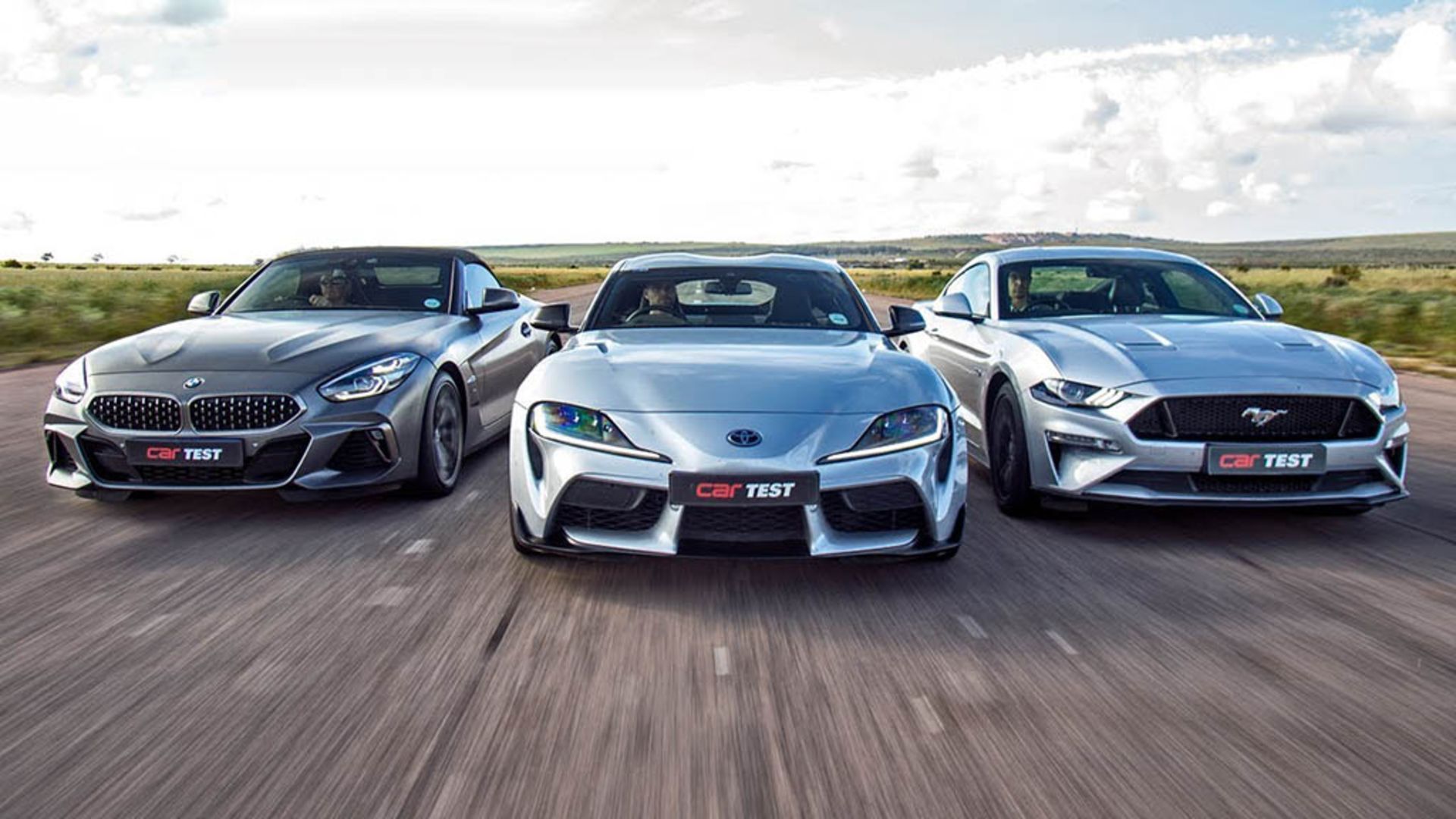BMW Z4 M40i vs Toyota GR Supra vs Ford Mustang GT 01