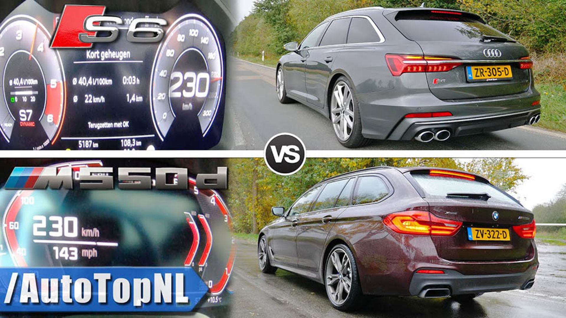 Audi S6 Races BMW M550d