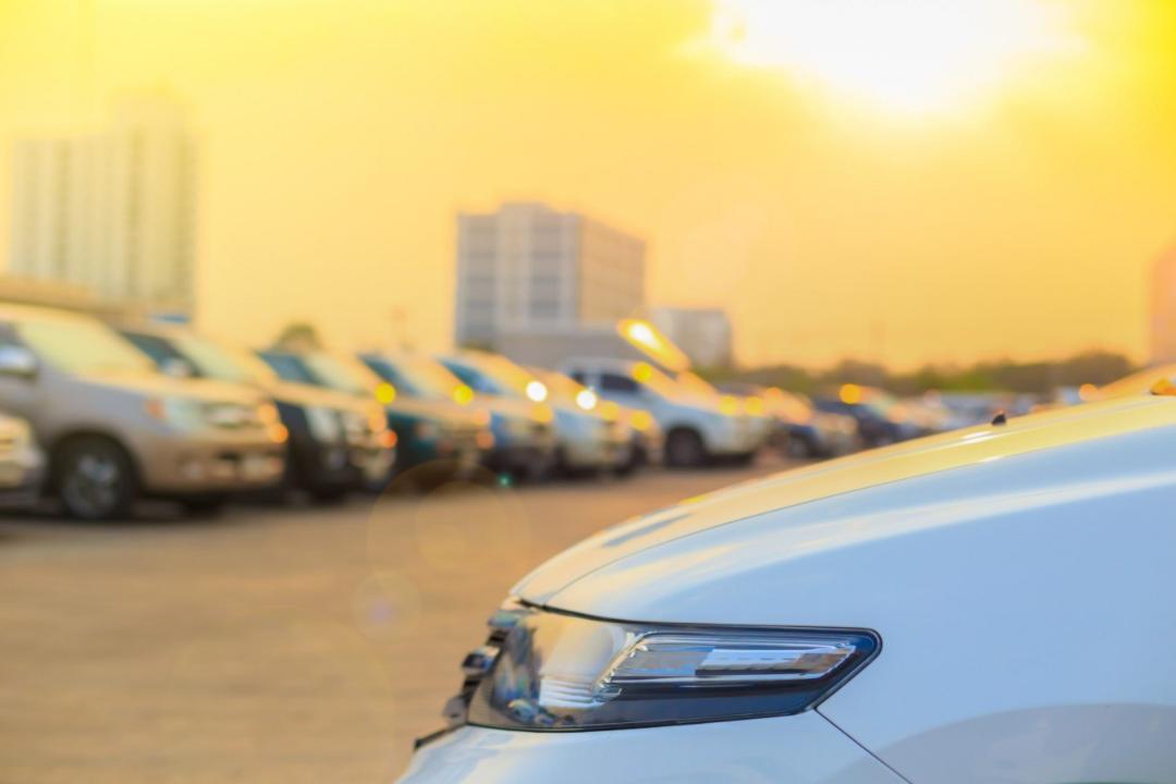 Parking Car In The Sun