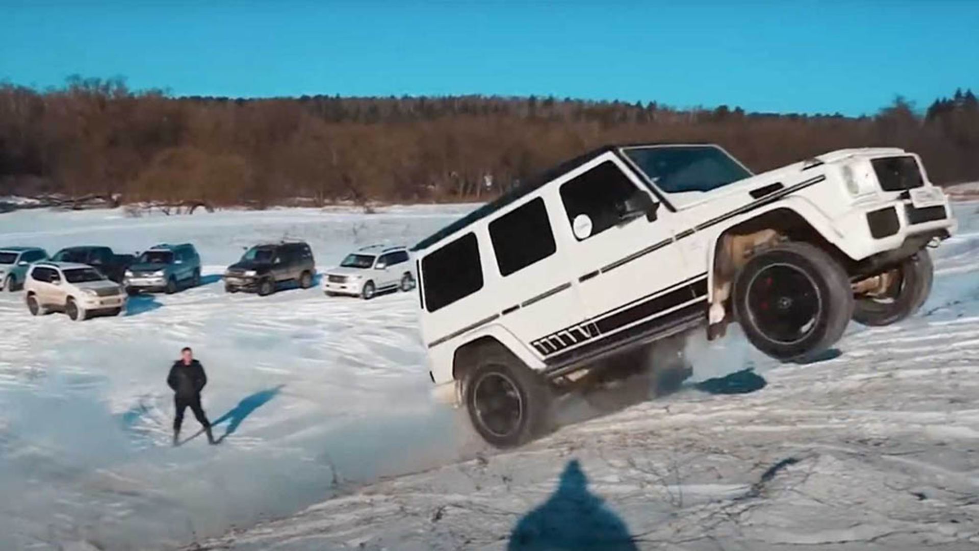 amg-g63-races-up-hill-tug-of-war-with-lexus-lx-touareg 2