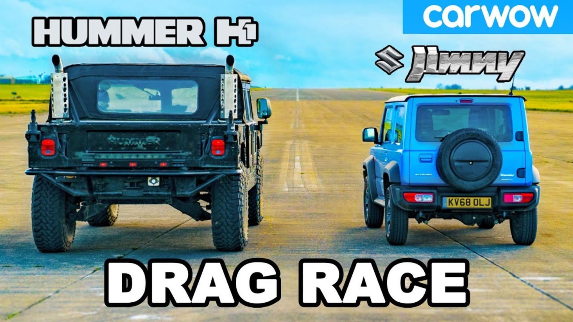 Hummer H1 Drag Races Tiny Suzuki Jimny