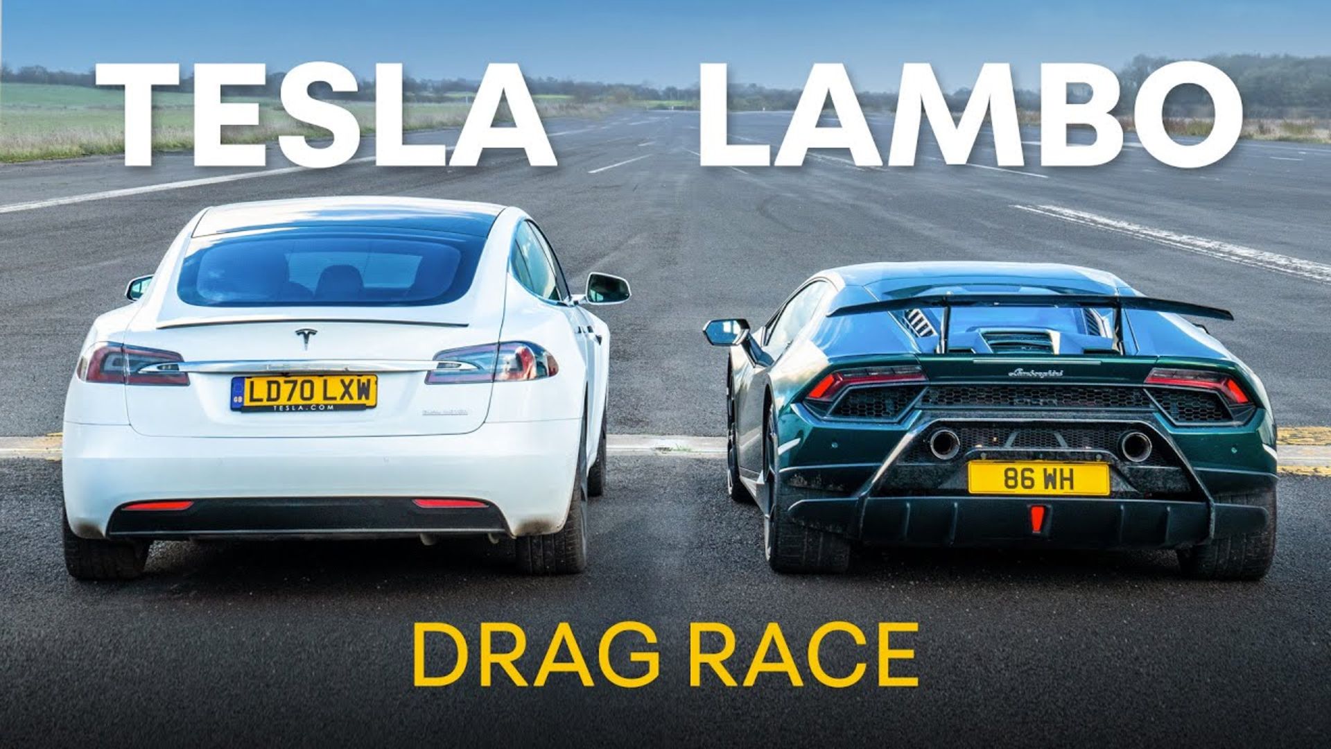 Lamborghini Huracan Performante v Tesla Model S Performance