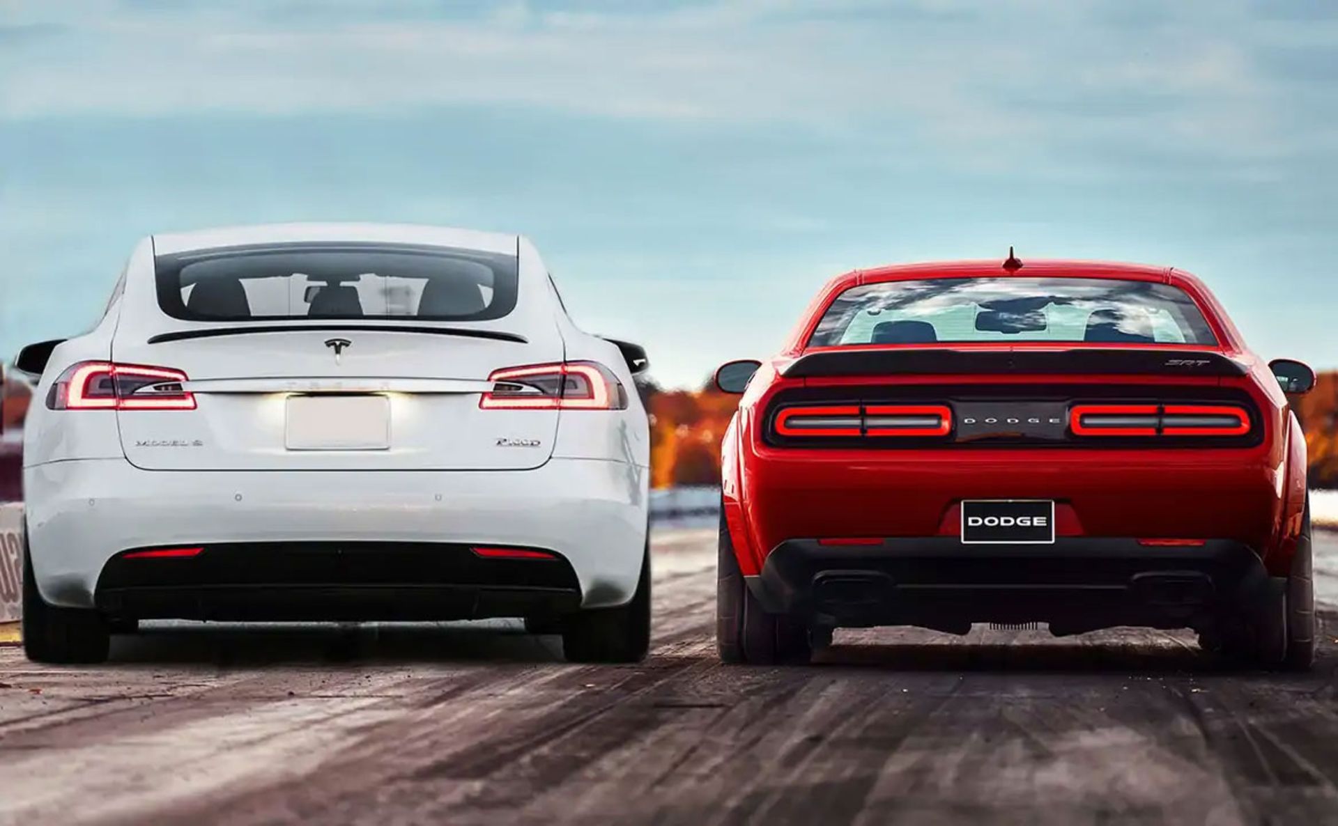dodge-challenger-srt-demon-tesla-model-s