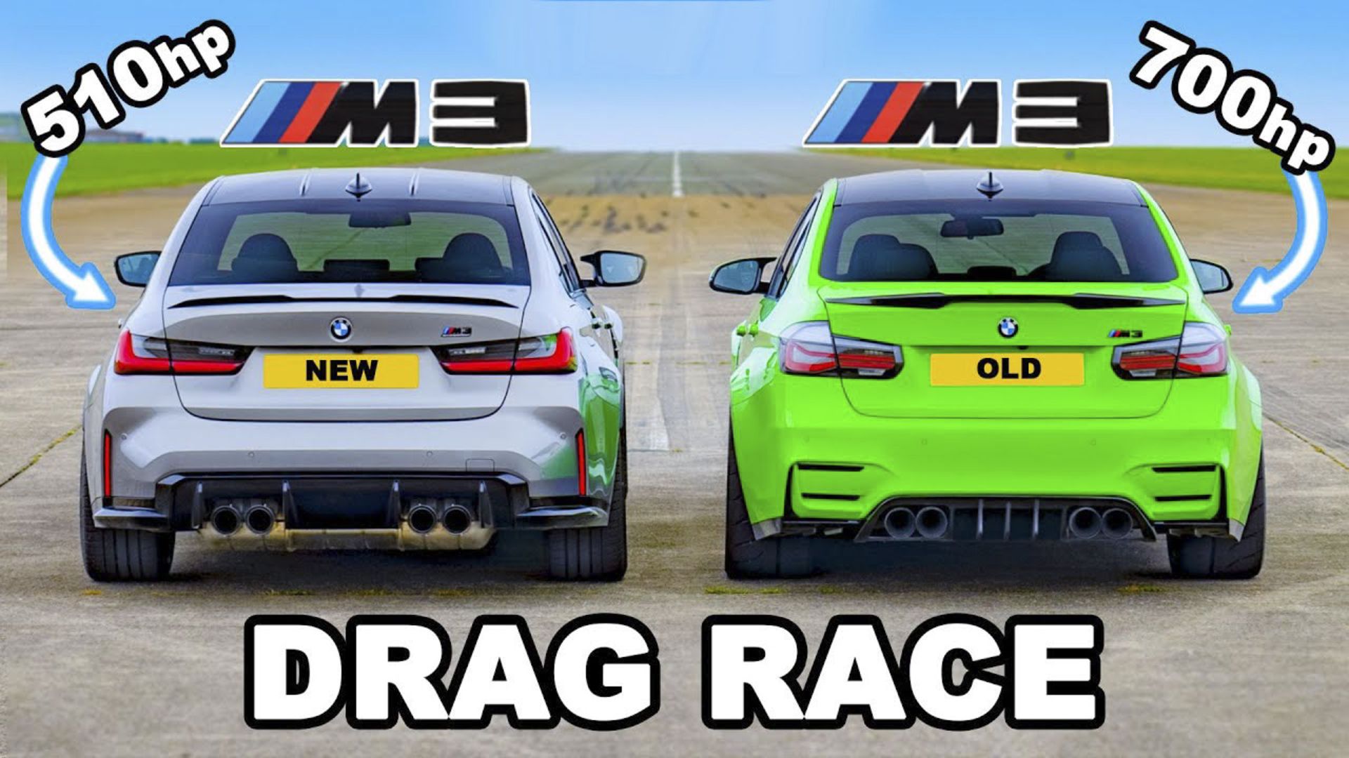 2021-bmw-m3-drag-races-tuned-old-m3-with-700-hp