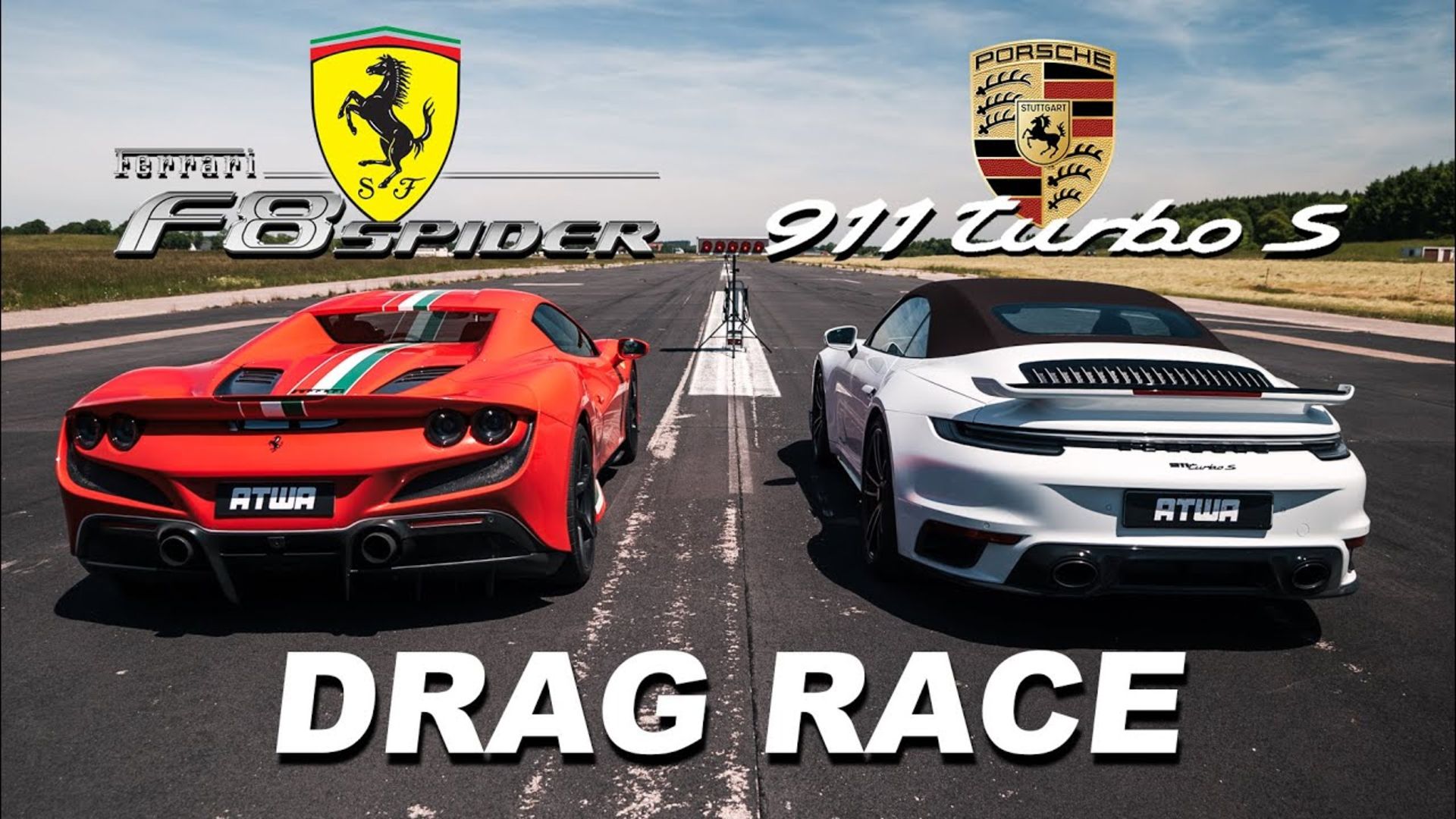 Ferrari F8 Drag Races Porsche 911 Turbo S