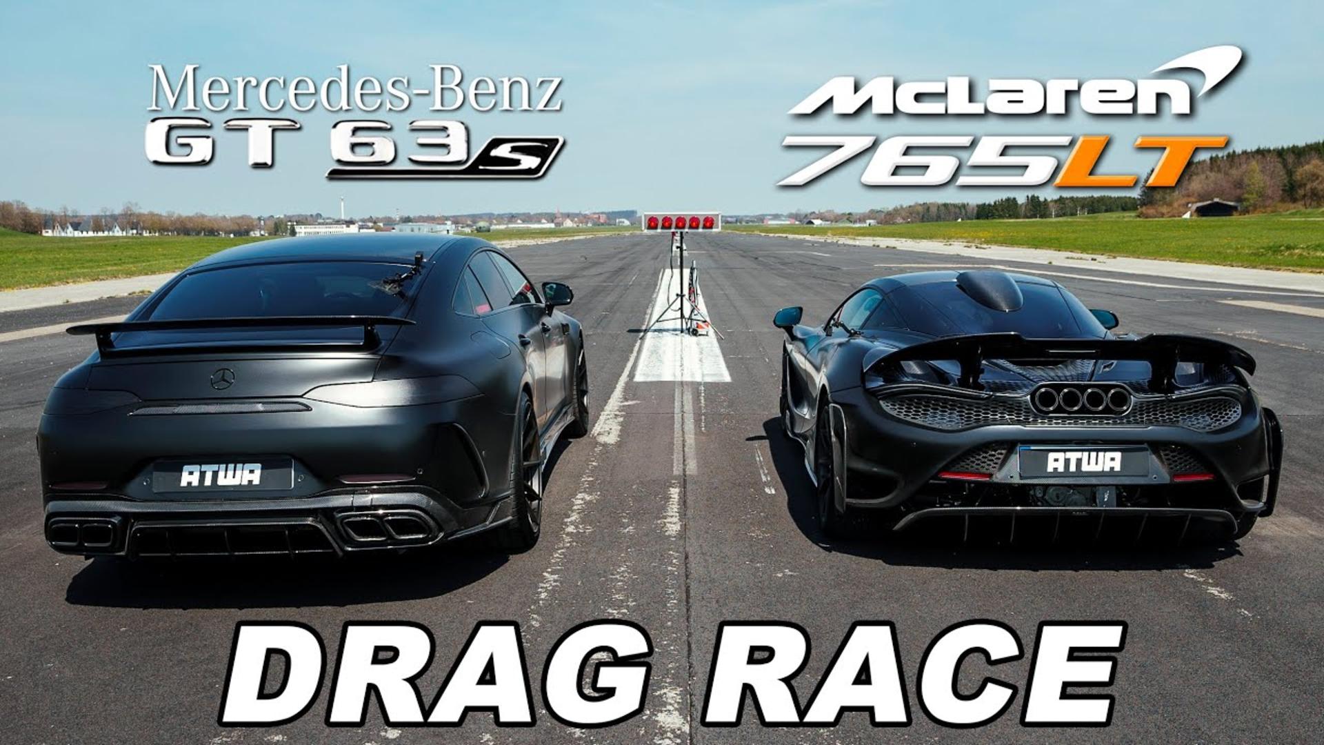 McLaren 765LT Drag Races Mercedes-AMG GT63 S