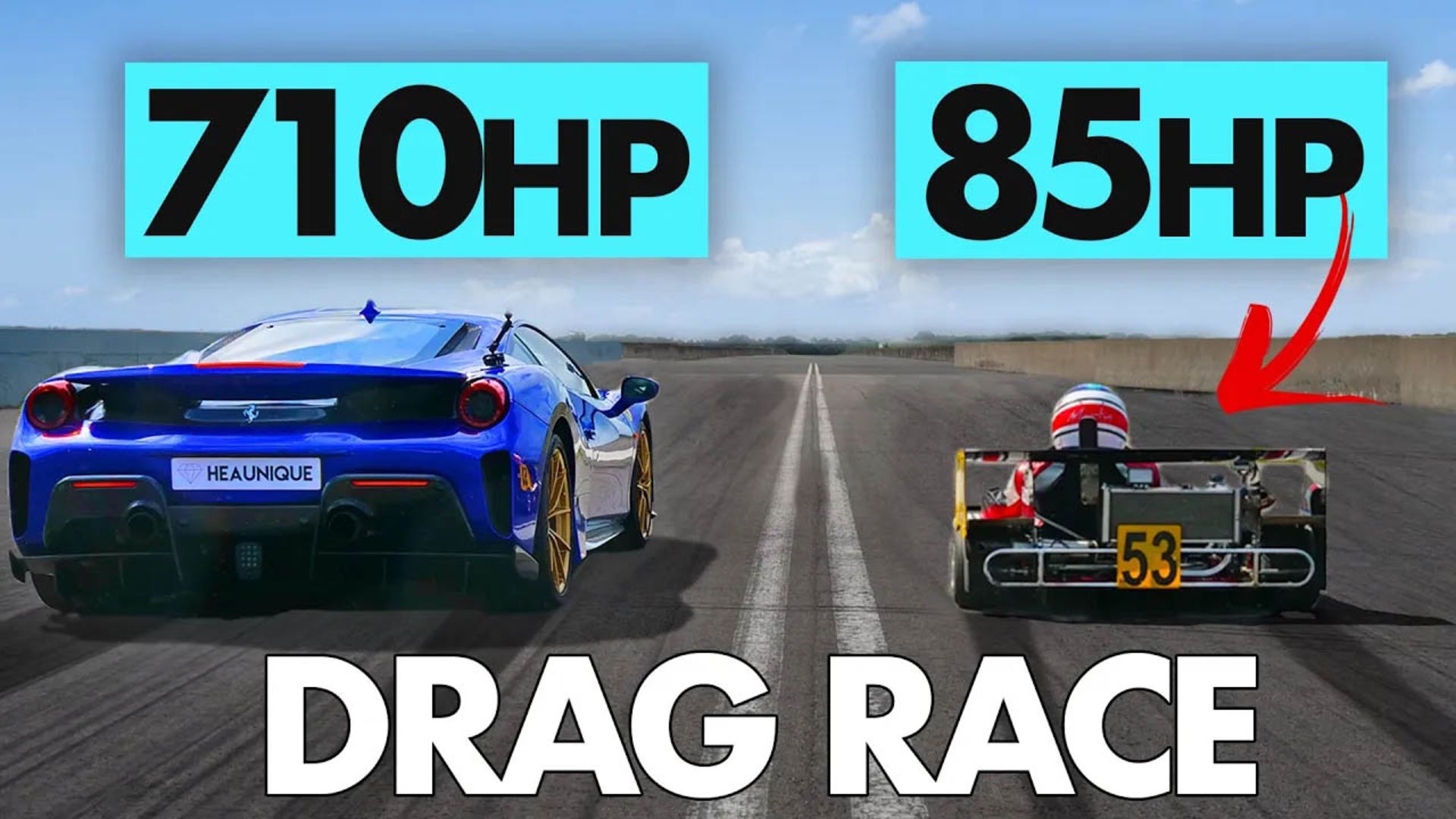 SUPERKART vs Ferrari 488 Pista