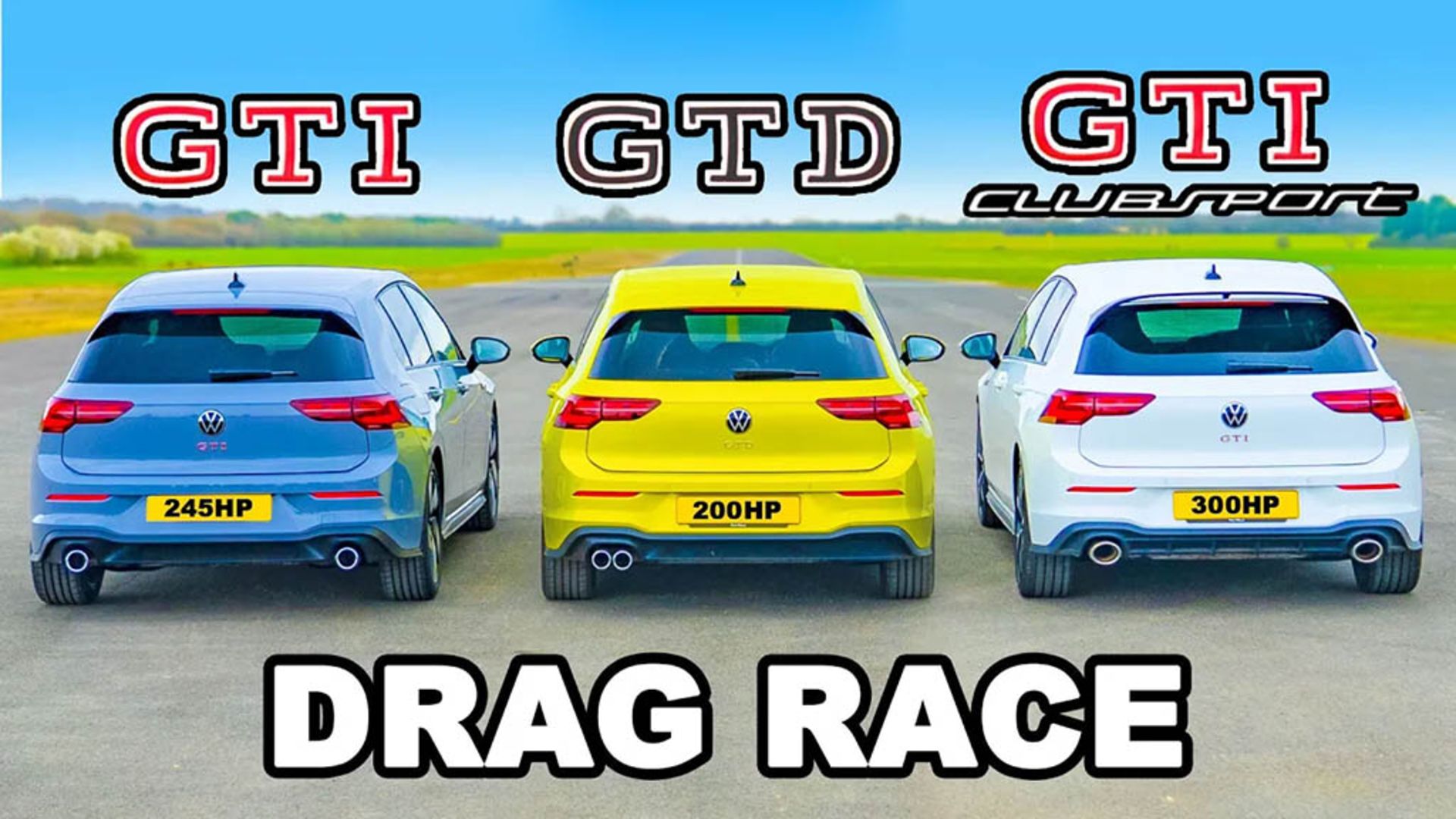 VW Golf GTI v Clubsport v GTD