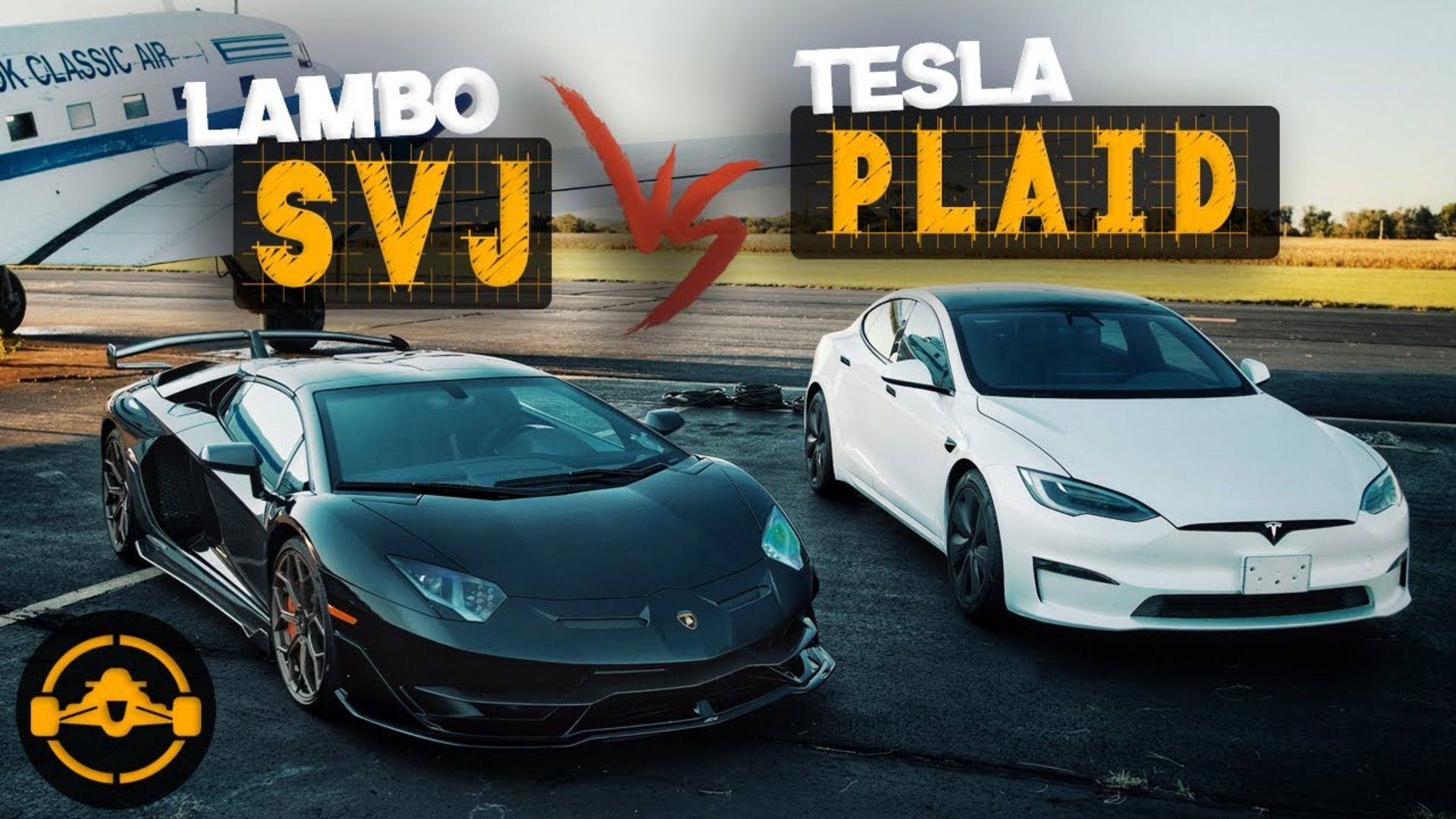 2021 Tesla Model S Plaid Lamborghini Aventador SVJ