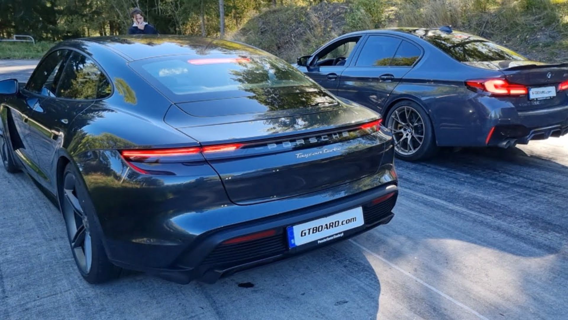 BMW M5 CS Drag Races Porsche Taycan Turbo