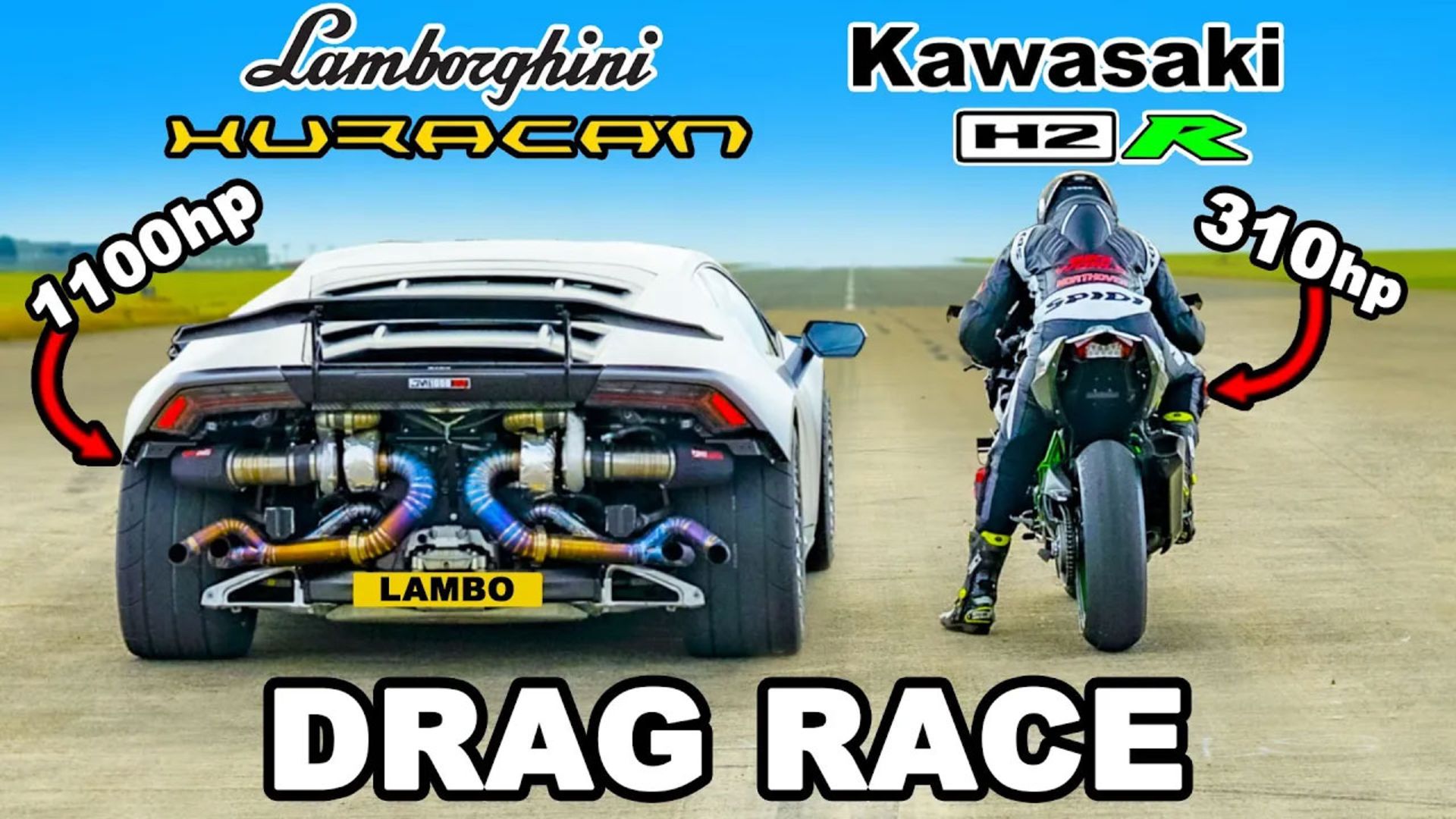 Lamborghini-Huracan-Turbo-vs-Kawasaki-H2R