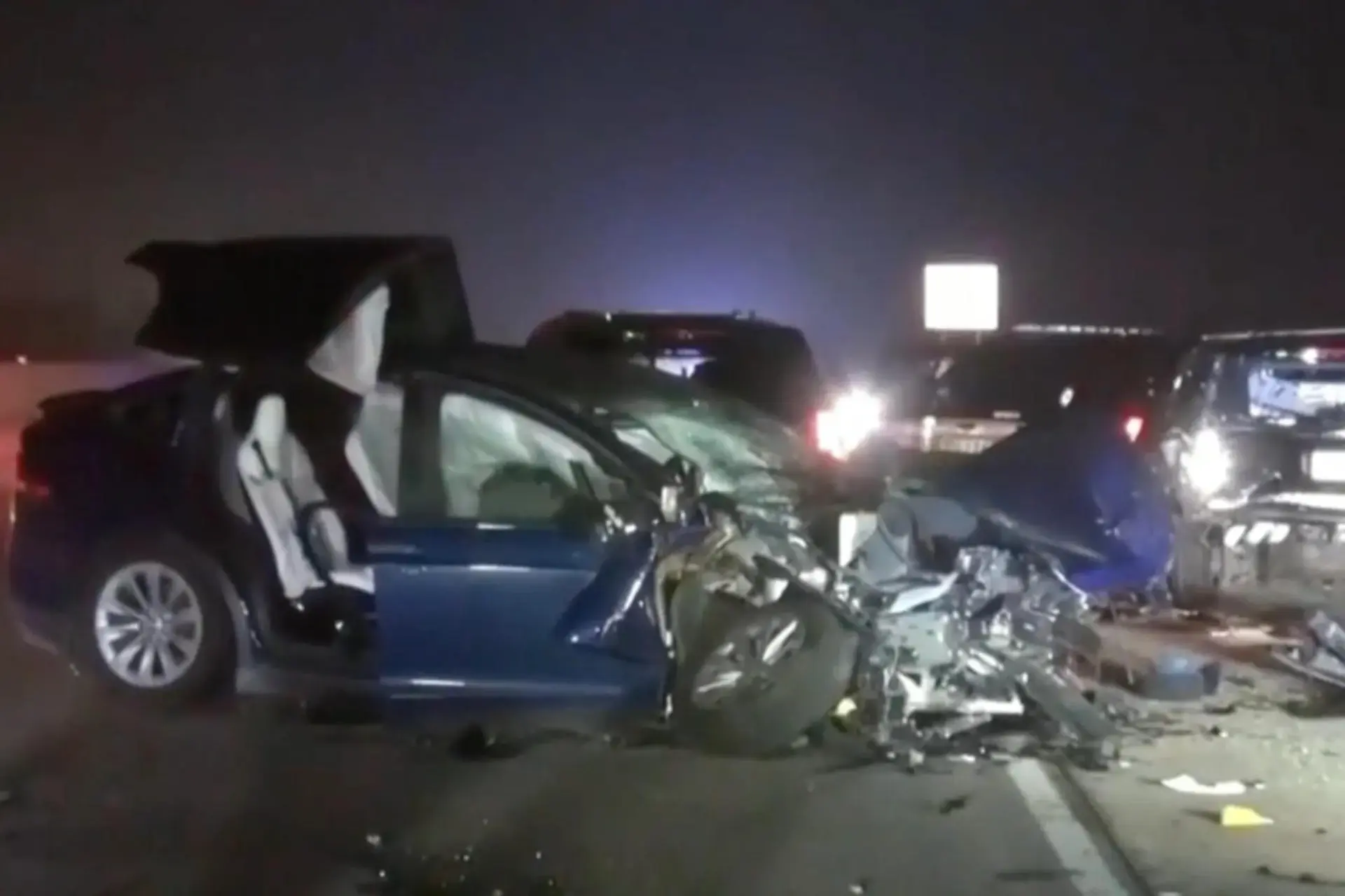 tesla crash