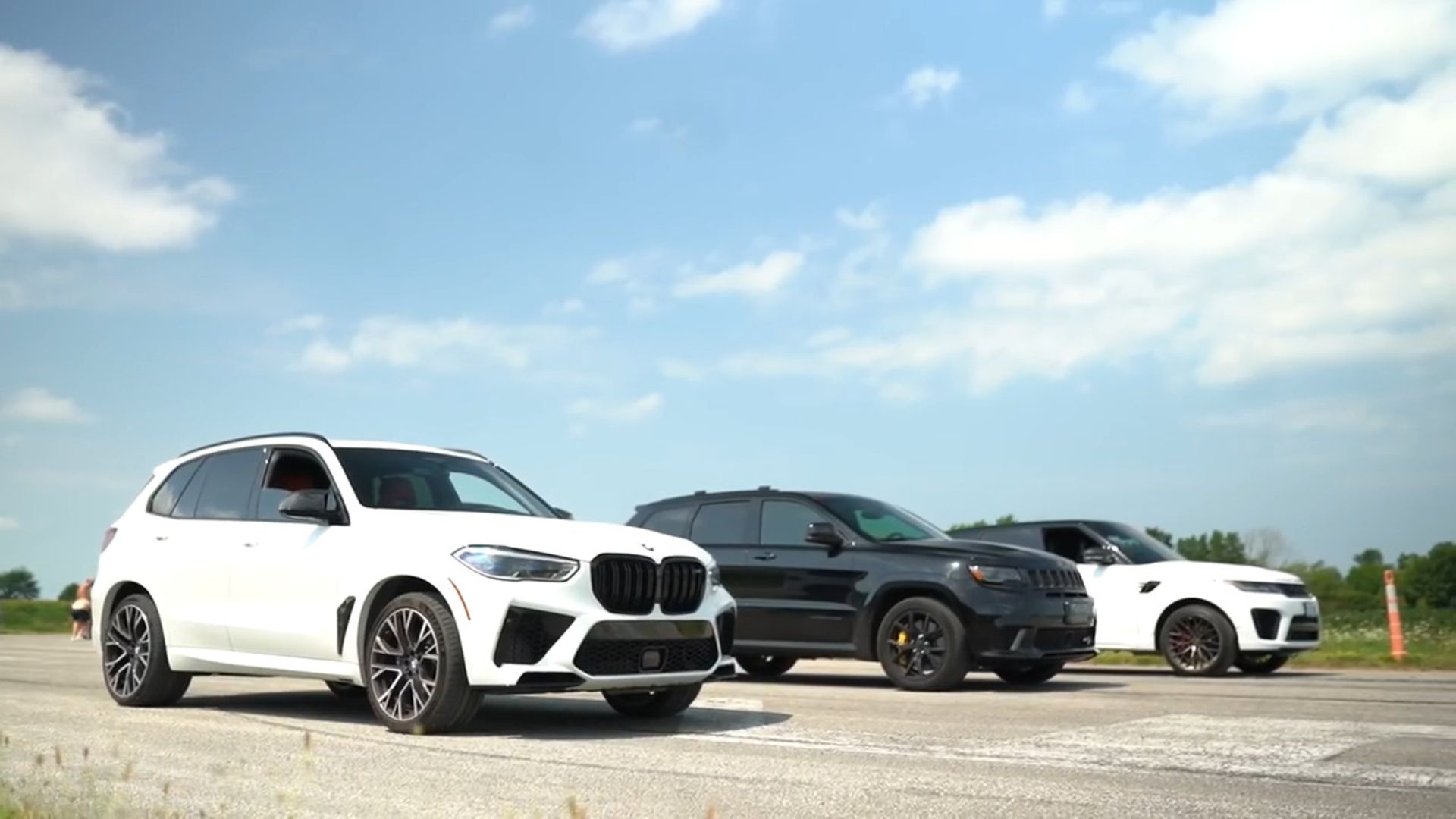 2022 BMW X5M Competition vs Grand Cherokee Trackhawk vs Range Rover Sport SVR-7