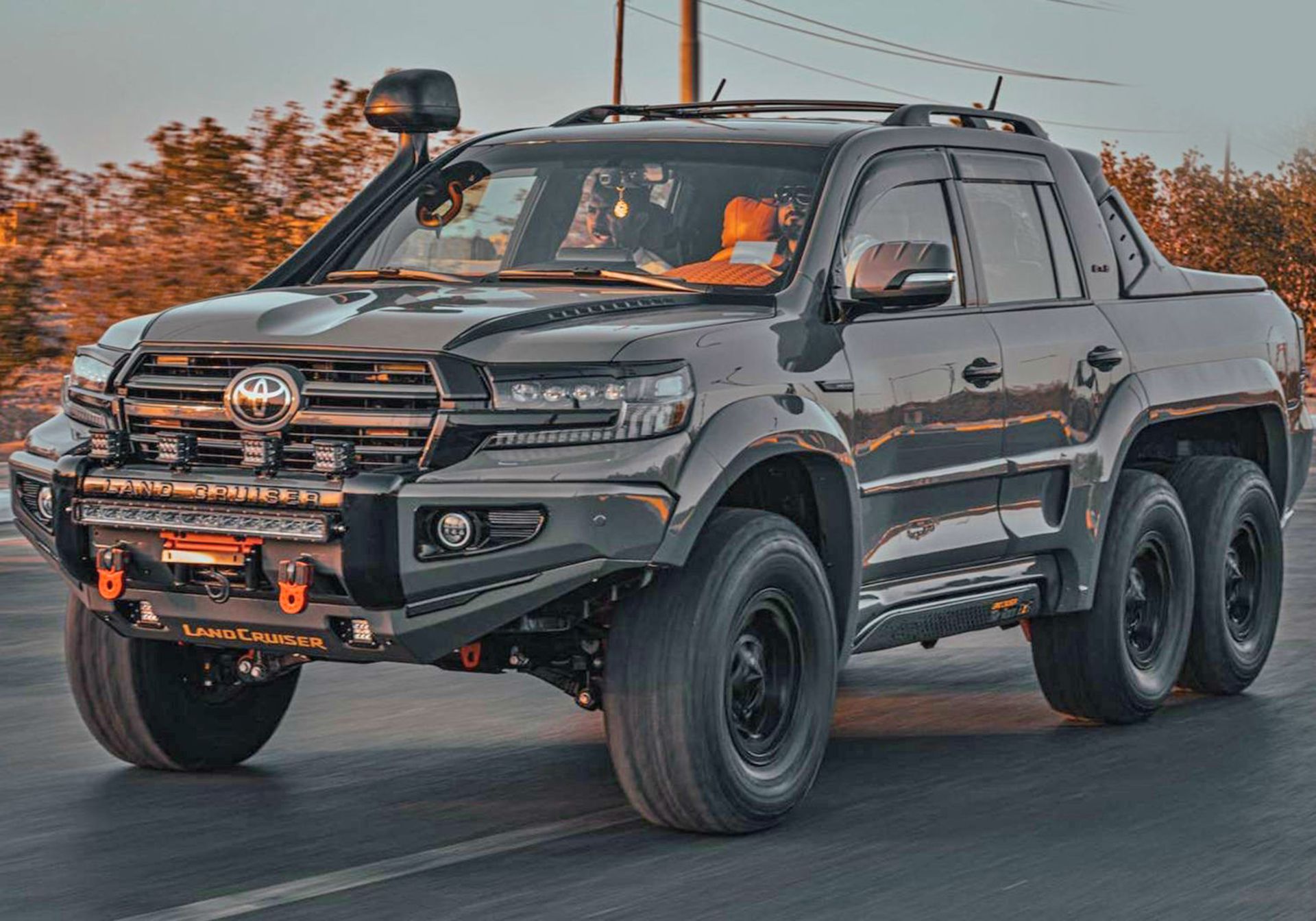Land Cruiser Pickup Truck With Six Wheels (6)