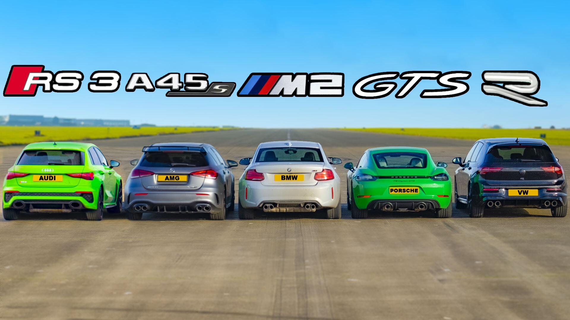 audi-rs3-v-amg-a45s-v-bmw-m2-v-porsche-cayman-gts-v-golf-r-drage-race-thumbnail-lb-1